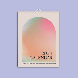 Gradient Grid 2024 Wall Calendar