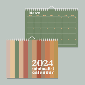 Muted Minimalist 2024 Year Calendar