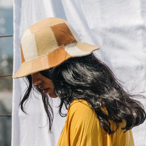 Plant-Dyed Patchwork Bucket Hat