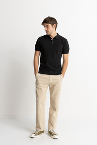 Textured Knit SS Polo